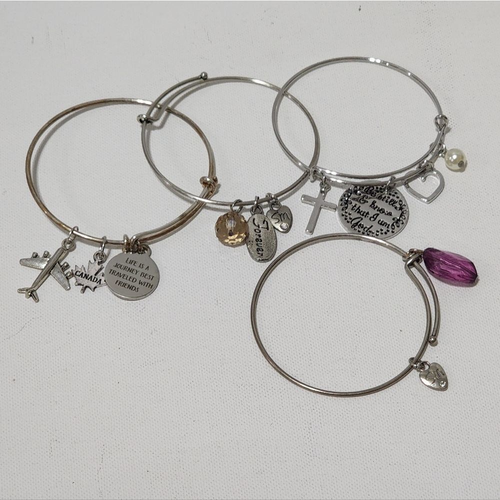 SM charm bangle bracelets